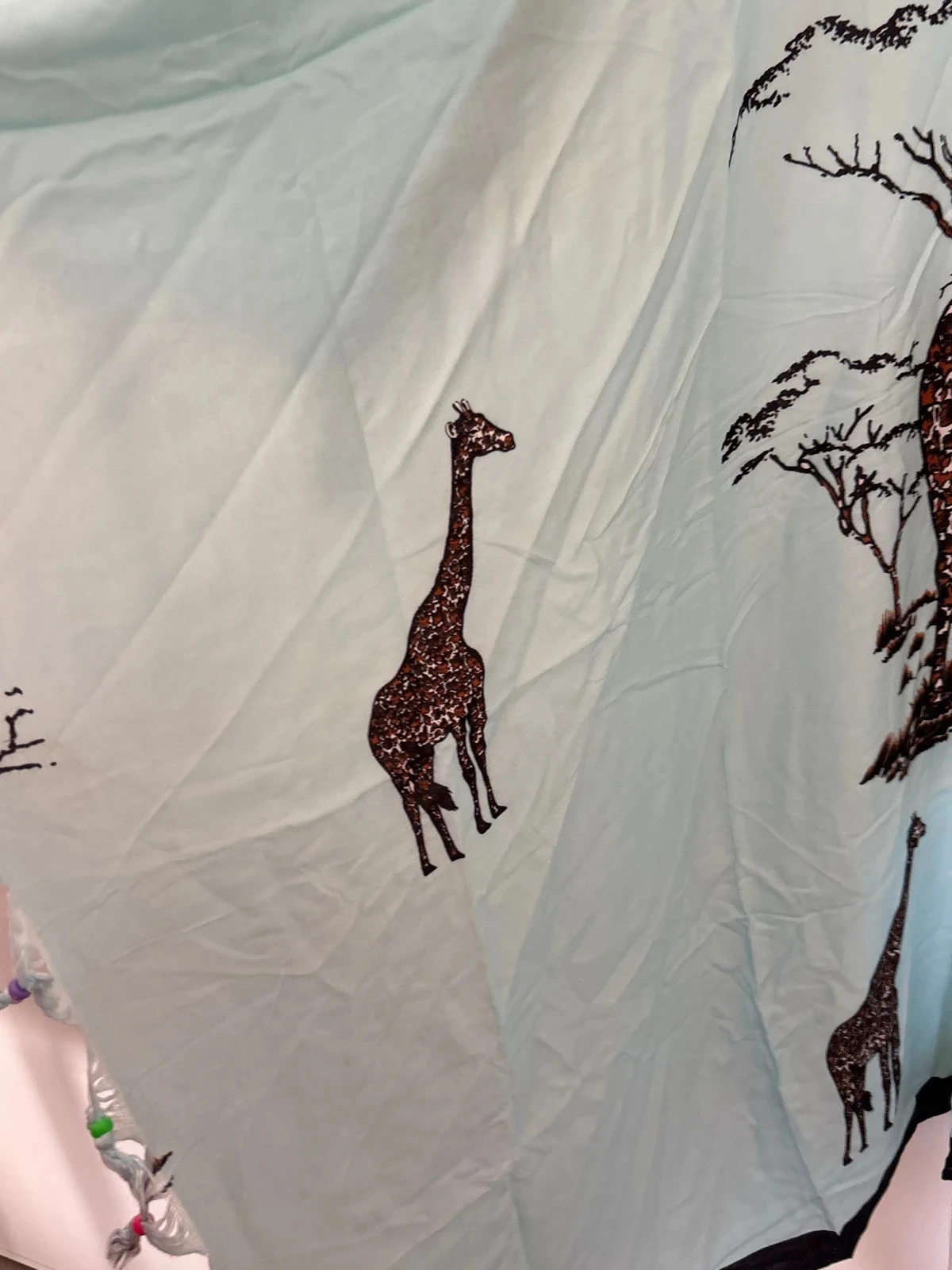 Pareo azul com estampa de girafa – photo 3